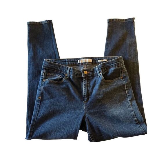 Anne Klein Women's Skinny Jeans Missy Denim Stretchy Side Zip Dark Wash Size 12 - Picture 5 of 15